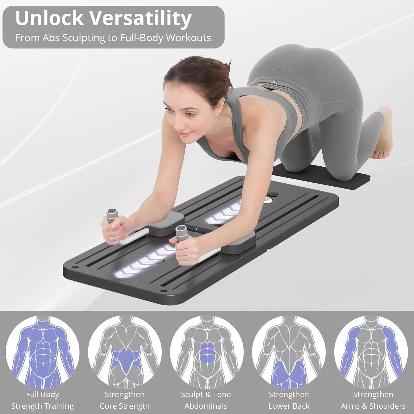 Premium Multi-Functional Foldable Pilates Board with Resistance Bands for Safe Home Gym Use