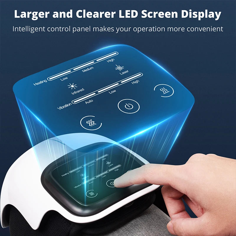 Wireless Electric Heated Knee Massager with Vibration and Temperature Control for Optimal Comfort