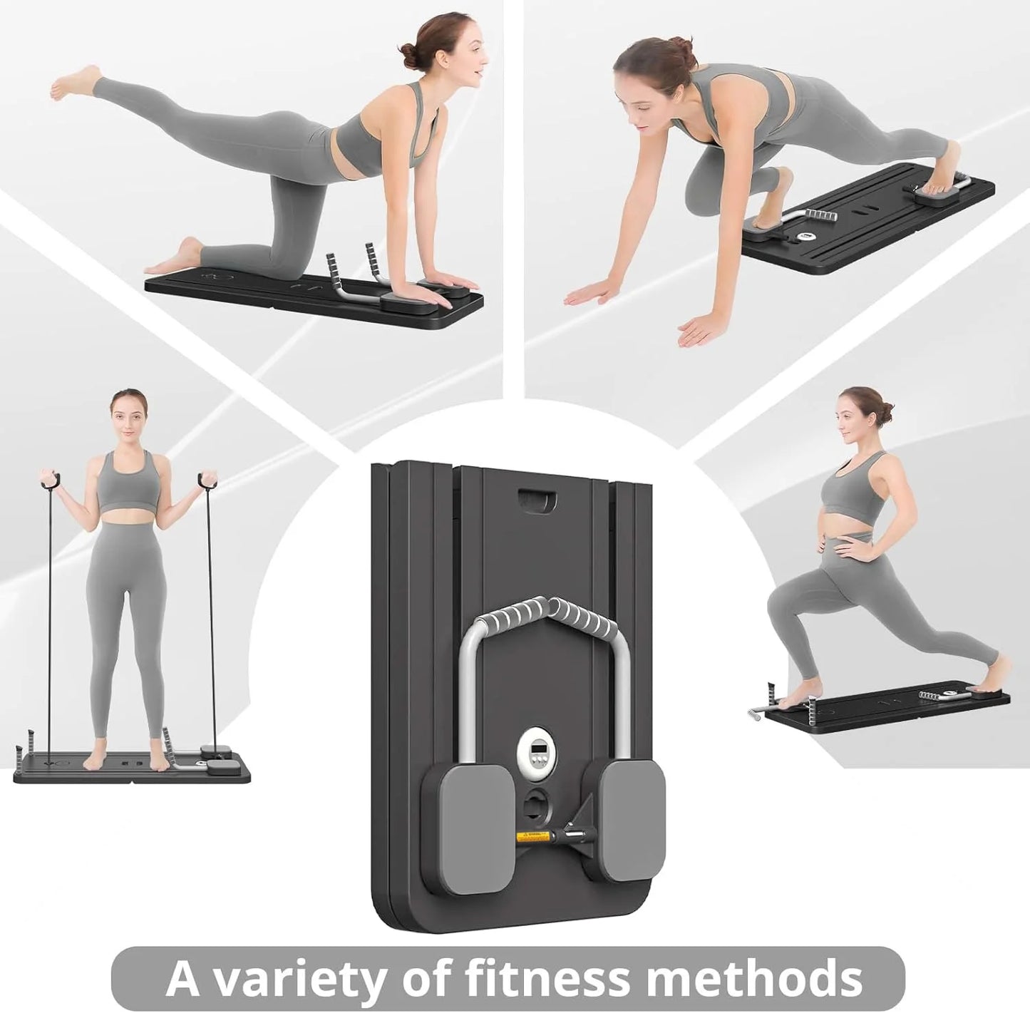 Premium Multi-Functional Foldable Pilates Board with Resistance Bands for Safe Home Gym Use