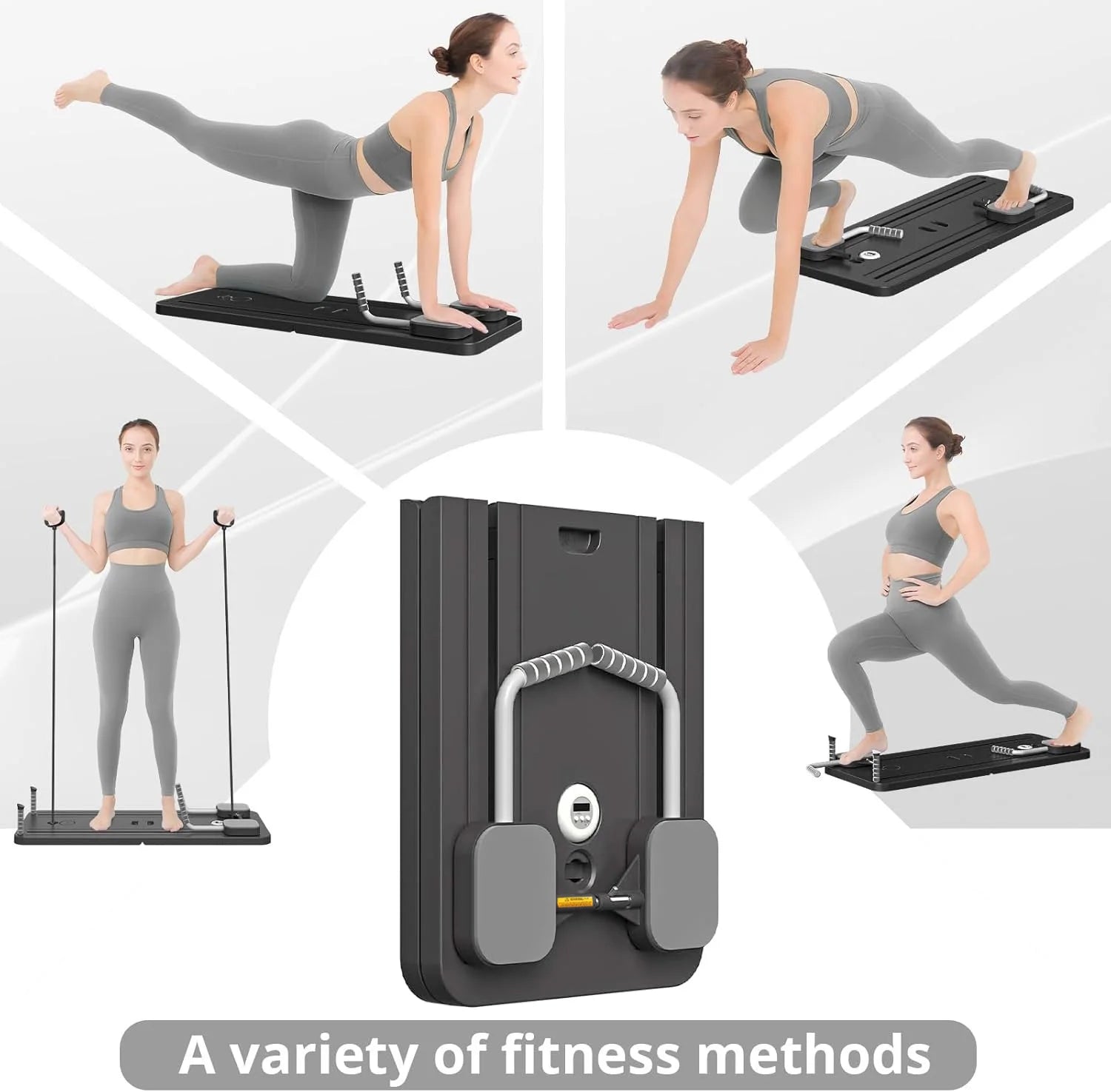 Premium Multi-Functional Foldable Pilates Board with Resistance Bands for Safe Home Gym Use
